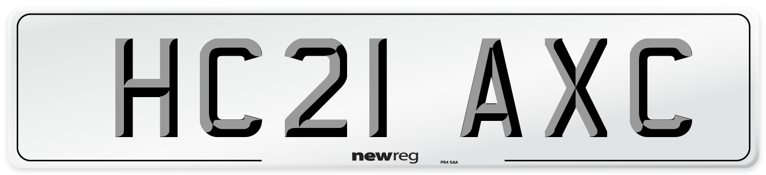 HC21 AXC Number Plate from New Reg